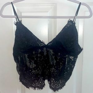 Black Lace Bralette/Lingerie (Medium)